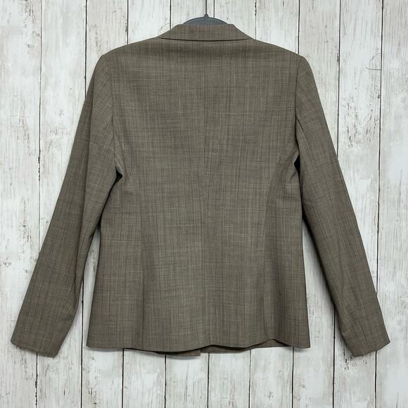 Tahari Three Button Collared 90s Y2K Wool Blend Professional Blazer 4 - Picture 2 of 12